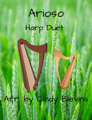 Book cover for Arioso, for Harp Duet