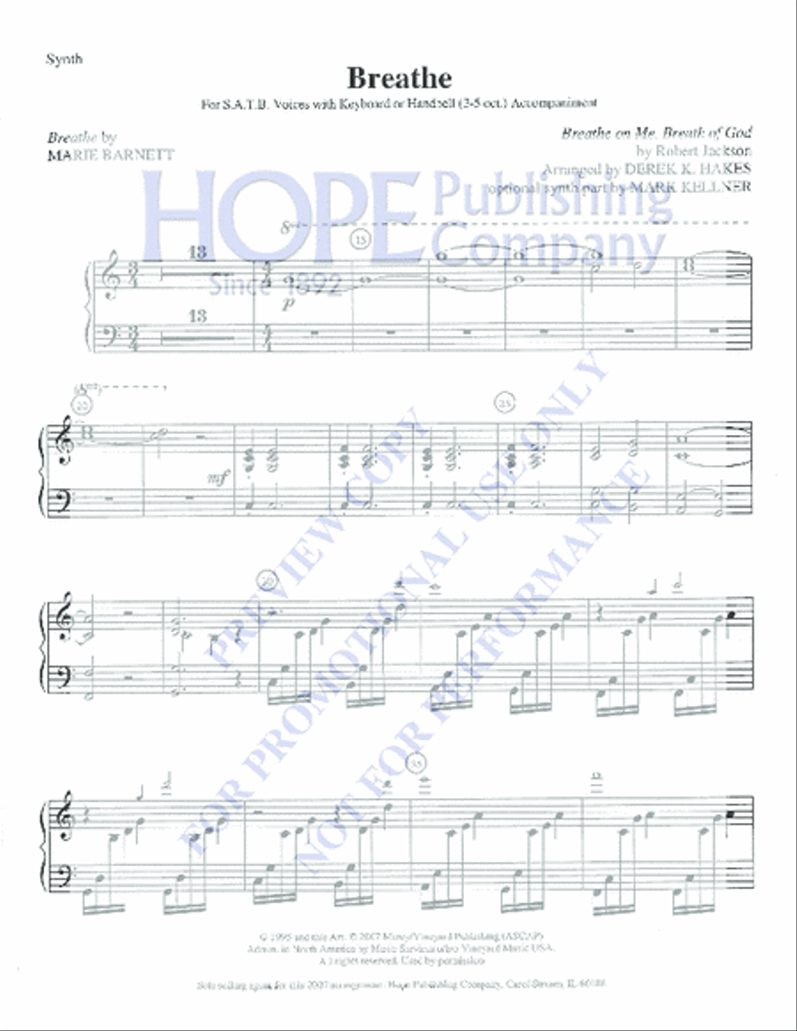 Breathe 4-Part scores gallery preview page 2