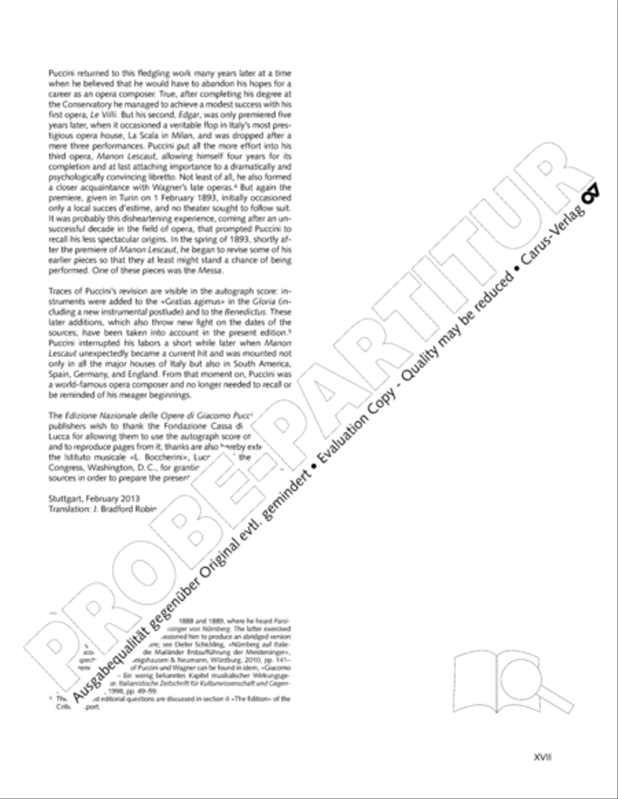 Edizione Nazionale delle Opere di Giacomo Puccini. III. Vocal music; 2. Messa a 4 voci (vol. III/2) 4-Part scores gallery preview page 18
