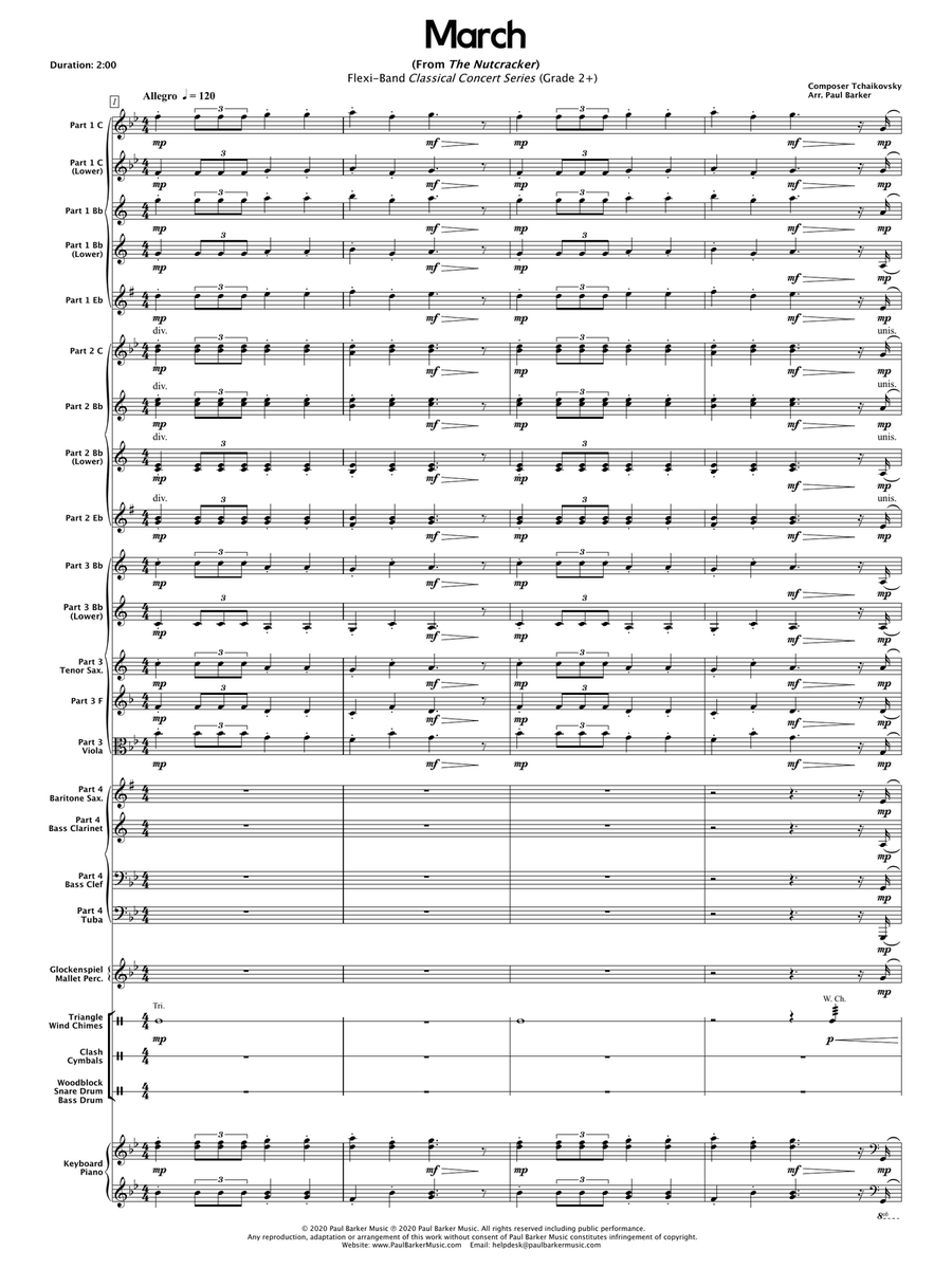 March From The Nutcracker (Flexible Instrumentation) Concert Band scores gallery preview page 4