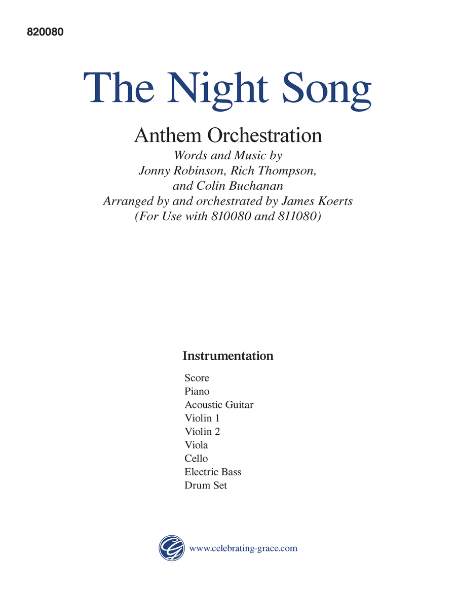 The Night Song 4-Part scores gallery preview page 1