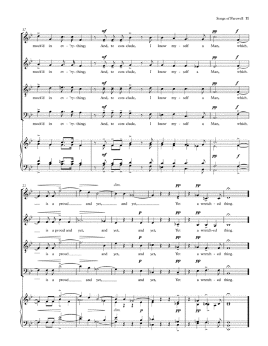Songs of Farewell Divisi scores gallery preview page 12