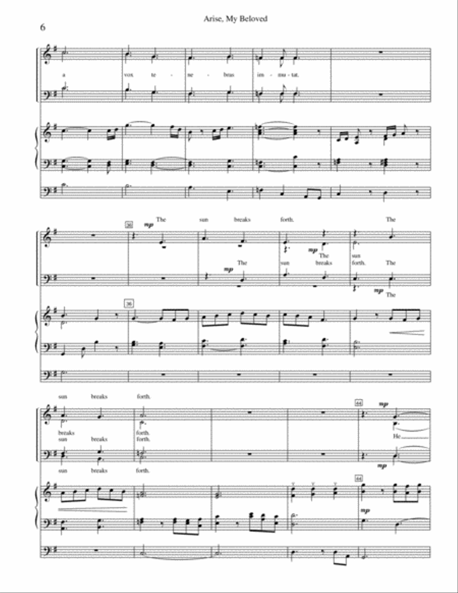 Arise, My Beloved 4-Part scores gallery preview page 6