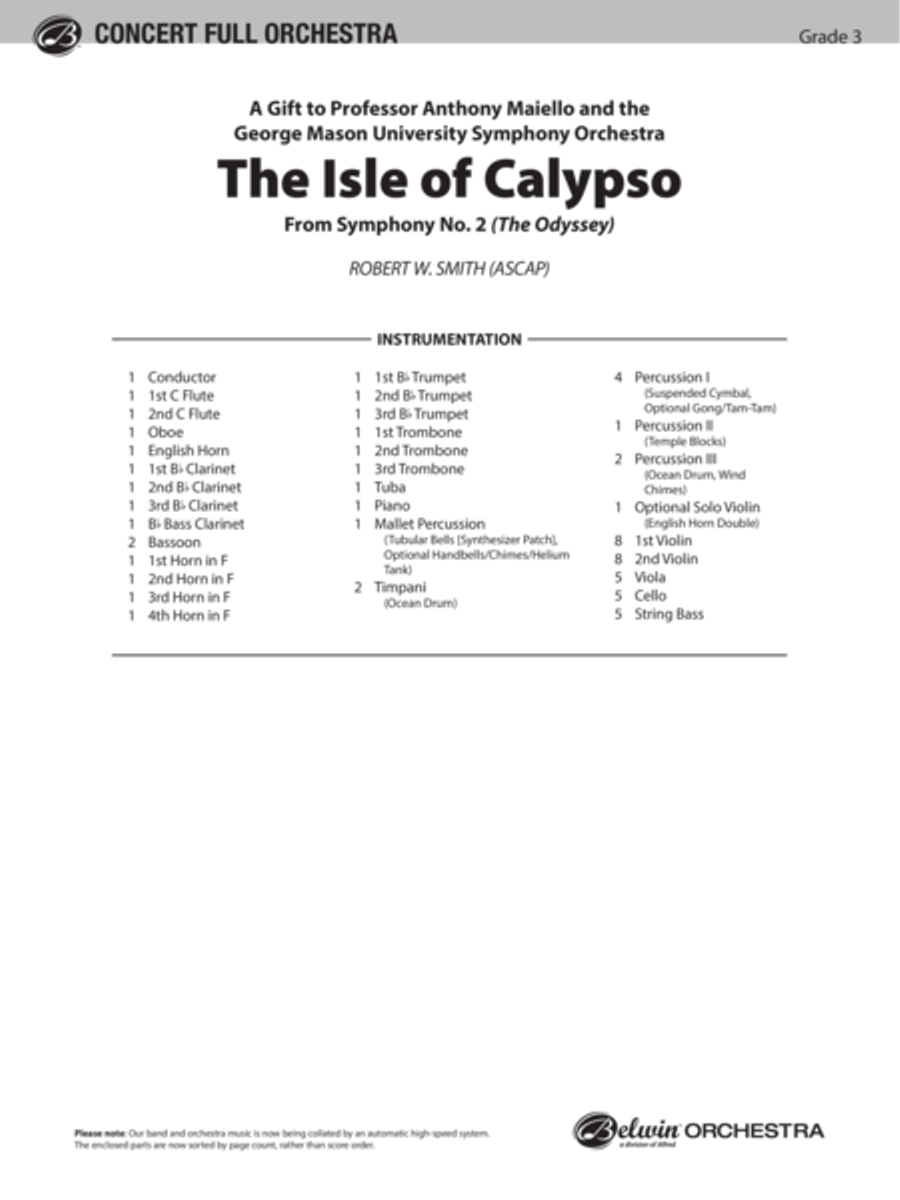 The Isle of Calypso (from The Odyssey (Symphony No. 2)) Full Orchestra scores gallery preview page 2