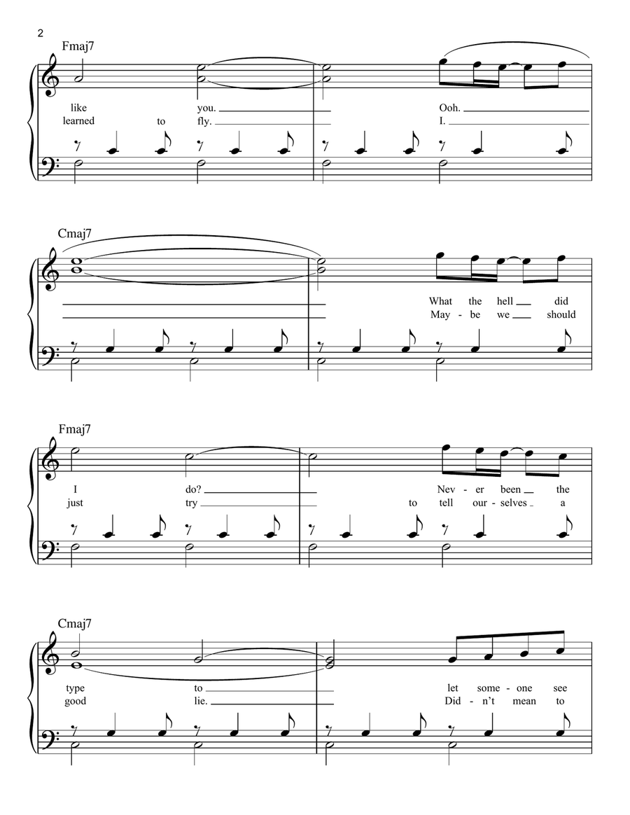 i love you Easy Piano scores gallery preview page 2