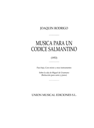 Book cover for Musica Para Un Codice Salmantino (SATB/Piano)