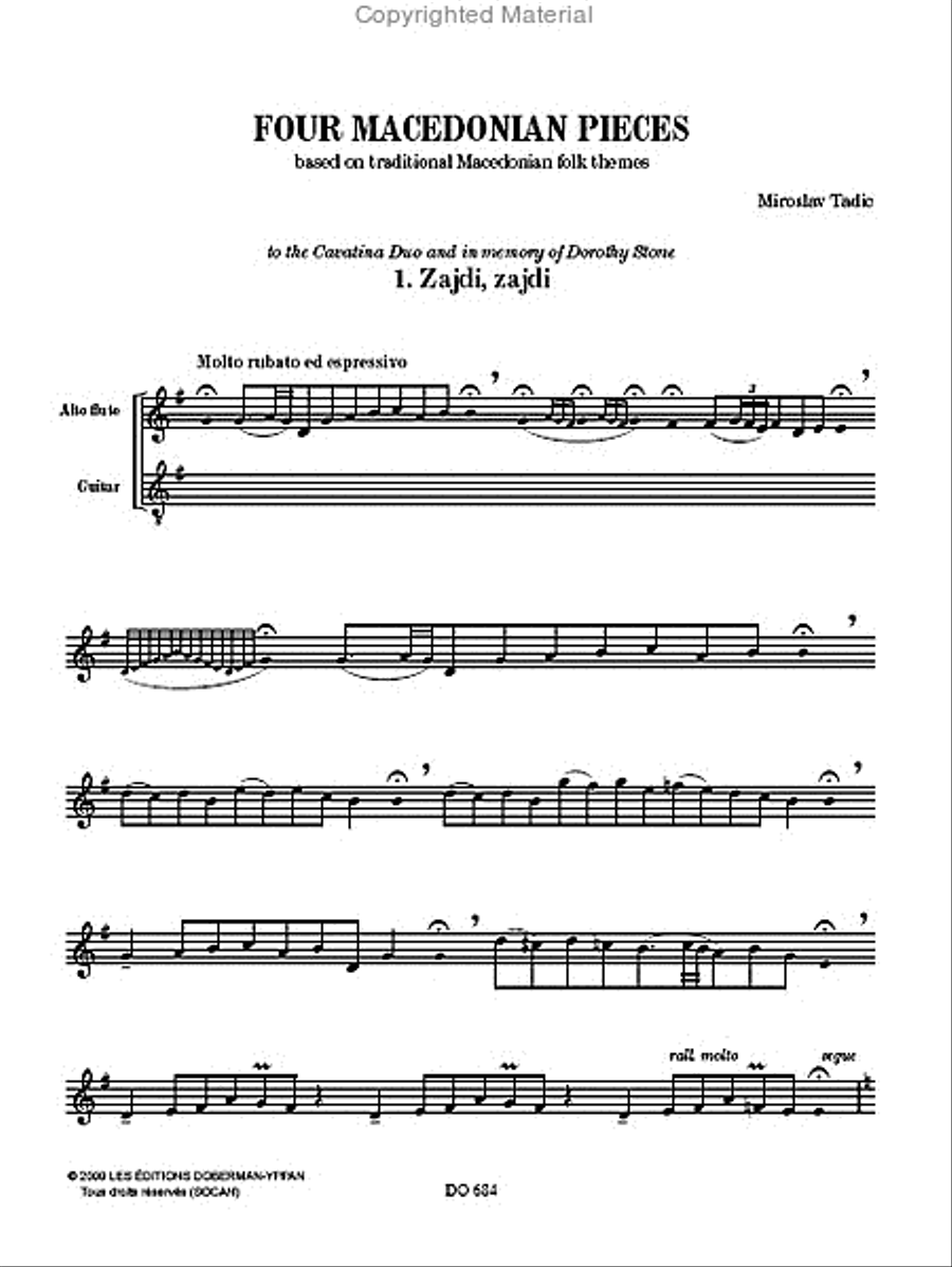Four Macedonian Pieces Flute scores gallery preview page 2