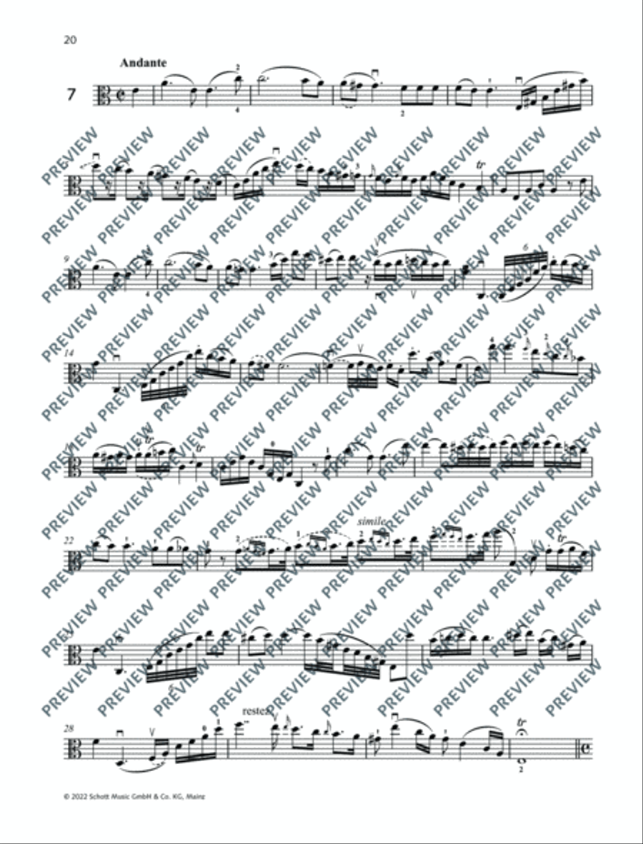 12 Studies Viola Solo scores gallery preview page 21
