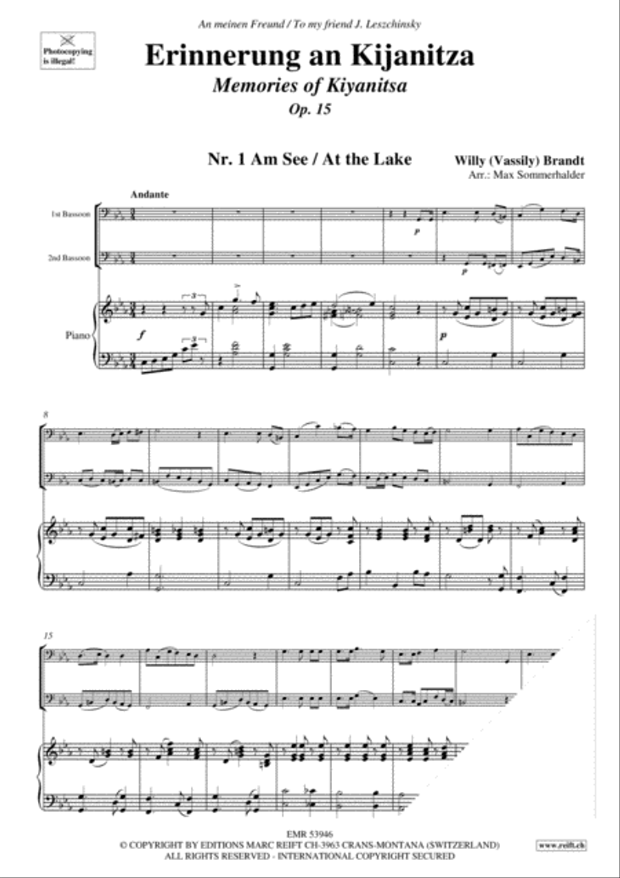 Erinnerung an Kijanitza Erinnerung an Kijanitza Bassoon scores gallery preview page 3