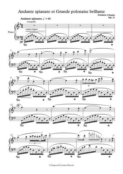 Andante Spianato et Grande Polonaise Brillante, Op.22 (Chopin, Frédéric) for Piano image number null