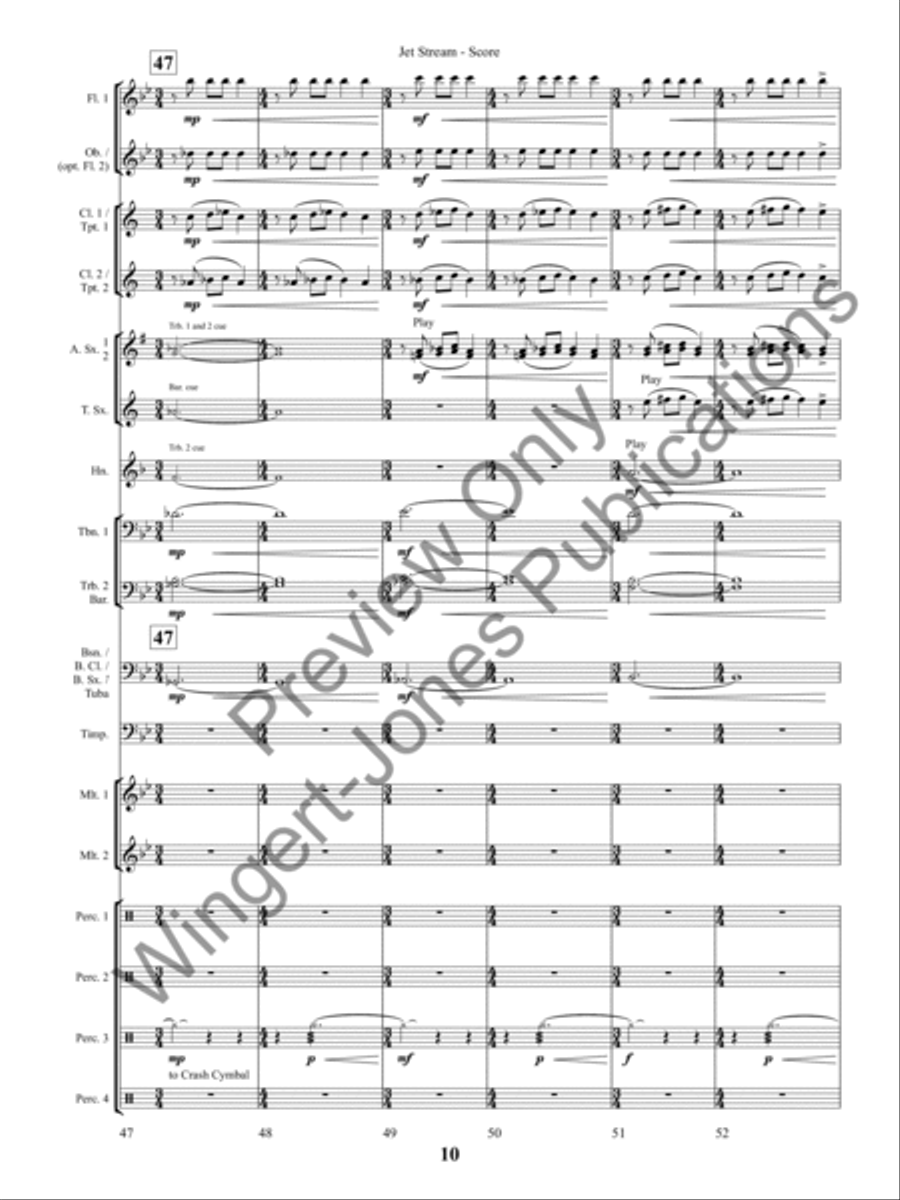Jet Stream (Score) Concert Band scores gallery preview page 13