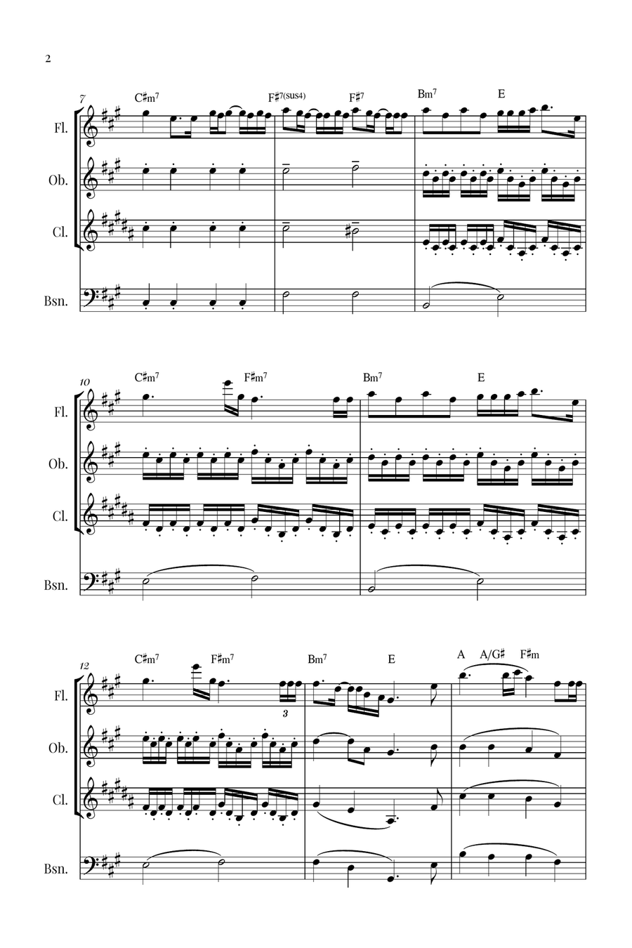 Die With A Smile Die With A Smile Woodwind Quartet scores gallery preview page 2