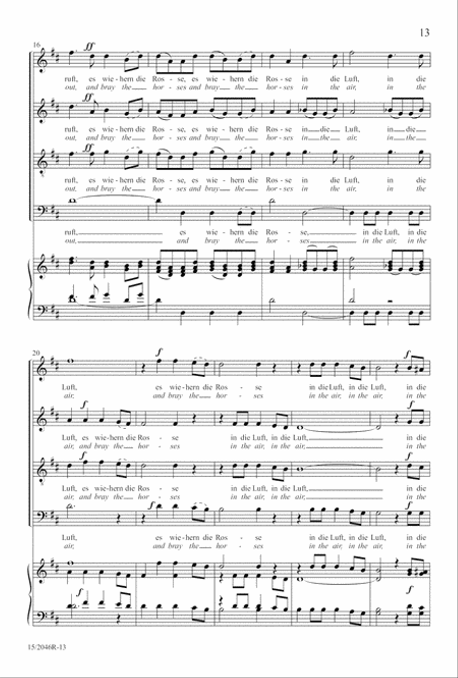 Two Mendelssohn Part Songs: 1. Im Walde 2. Jaglied 4-Part scores gallery preview page 14