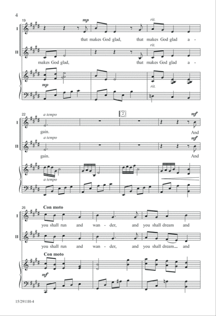 Your Friend Shall Be the Tall Wind 2-Part scores gallery preview page 5