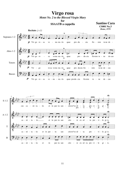 Virgo rosa - Motet for SSAATB a cappella image number null