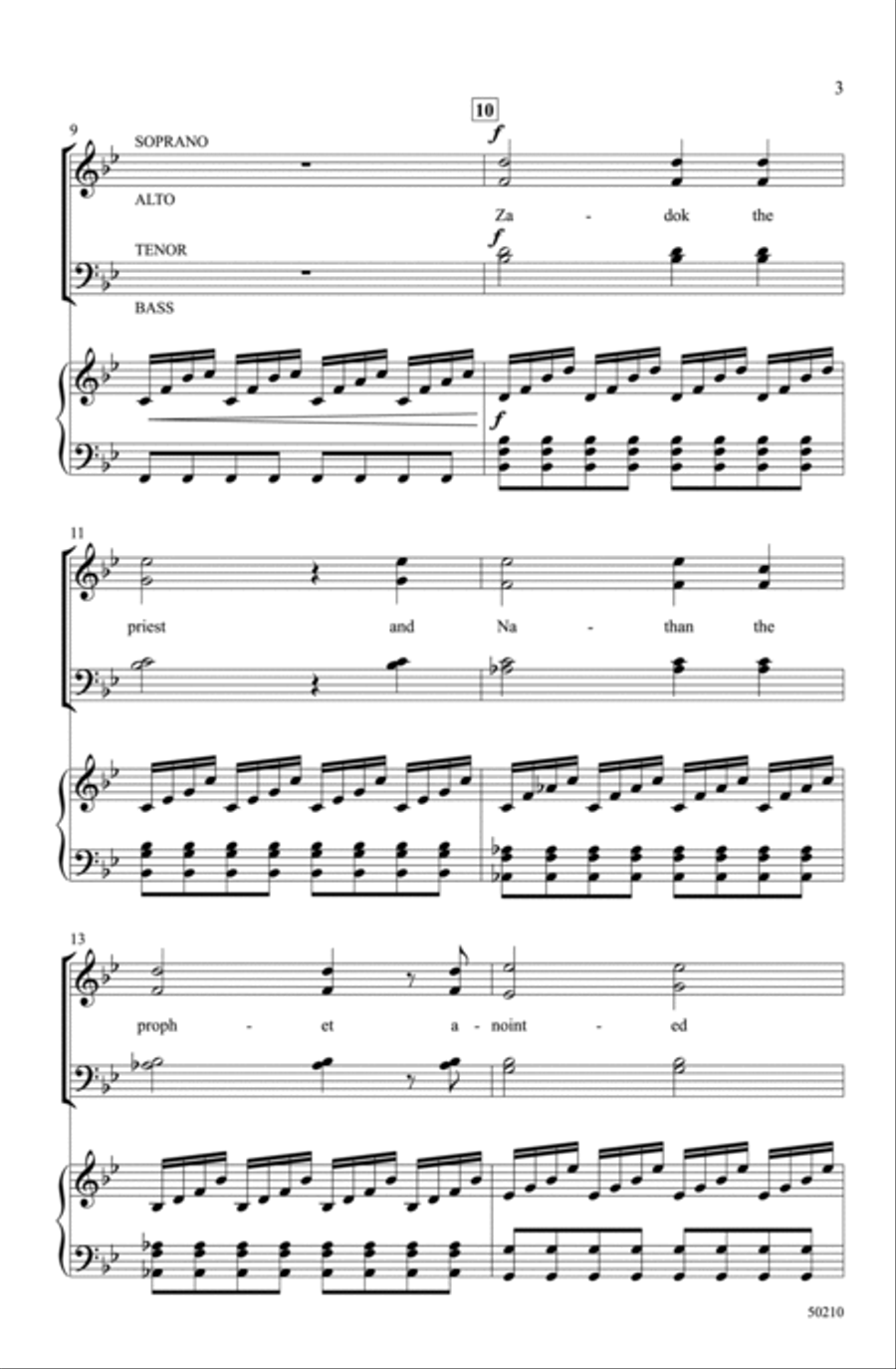 Zadok the Priest Zadok the Priest Choir scores gallery preview page 2