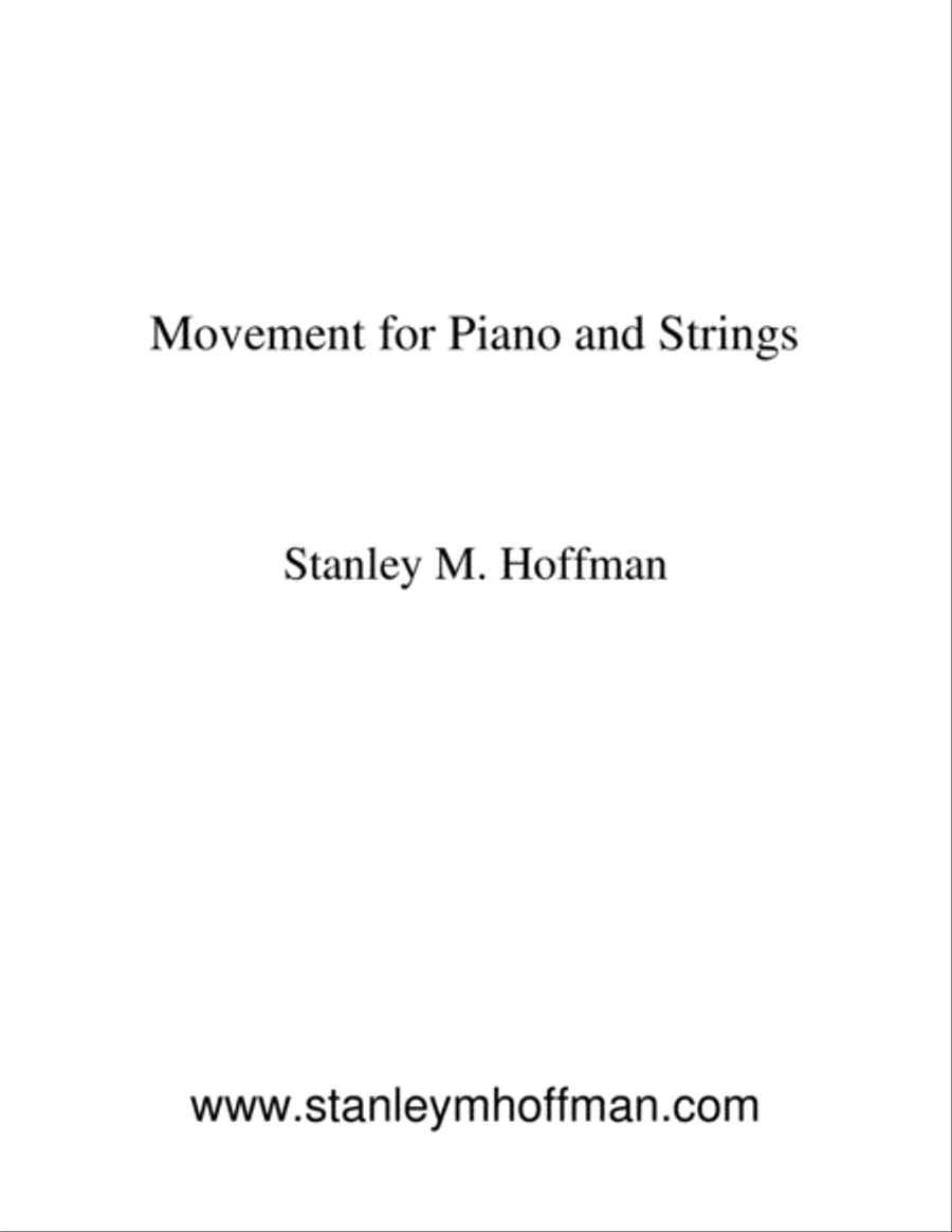 Movement for Strings and Piano String Orchestra scores gallery preview page 1
