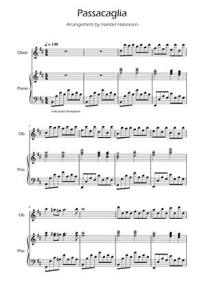 Passacaglia - Handel/Halvorsen - Oboe Solo w/ Piano