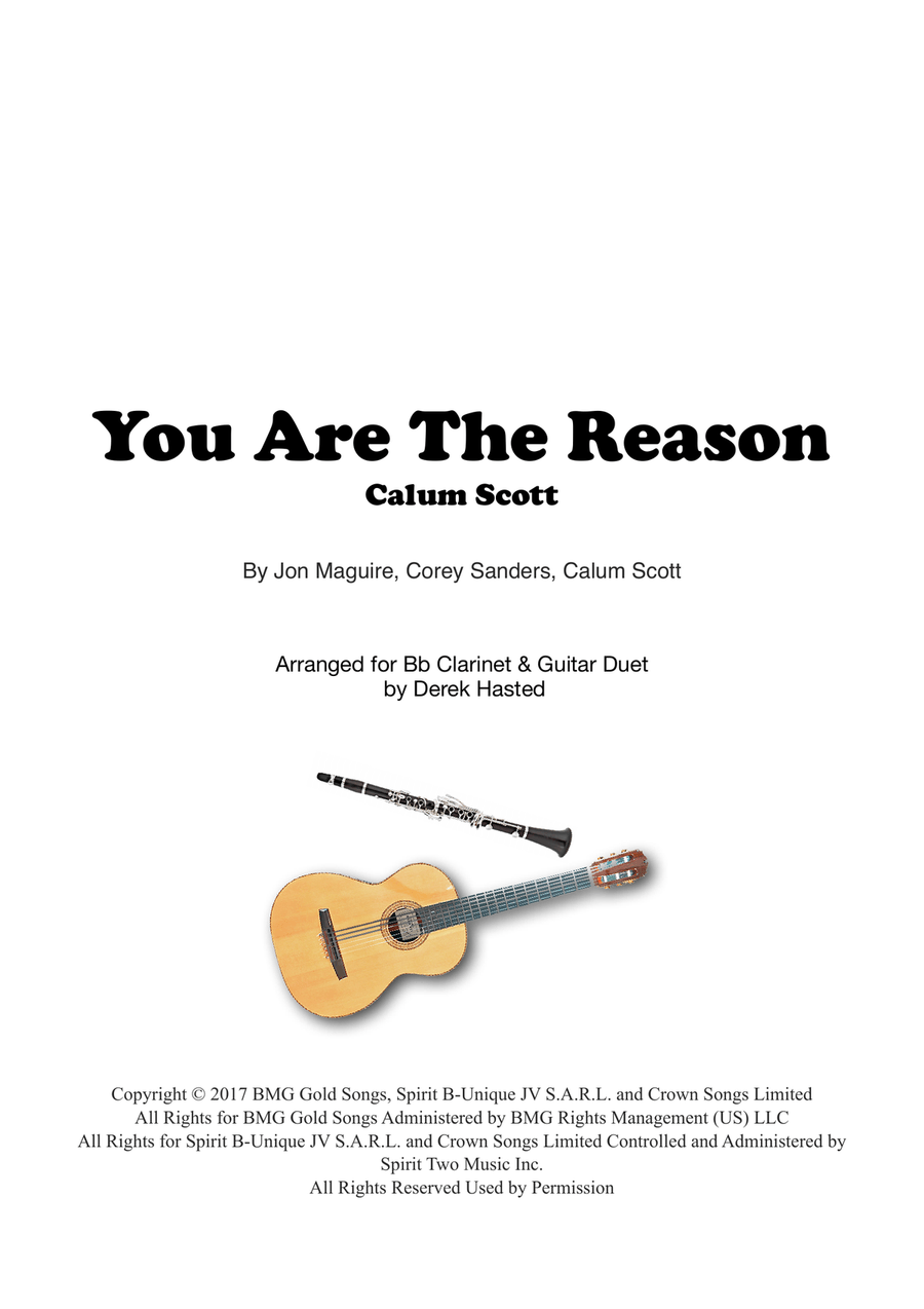 You Are The Reason B-Flat Clarinet scores gallery preview page 1