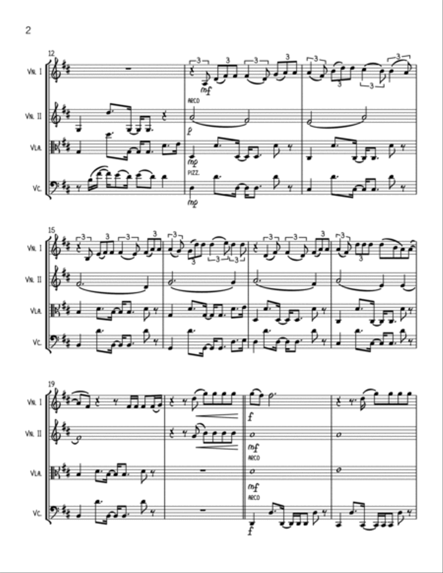 Eyes Closed String Quartet scores gallery preview page 2