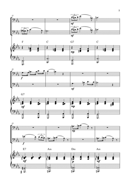 Serenade | Schubert | String bass duet and piano | Chords image number null