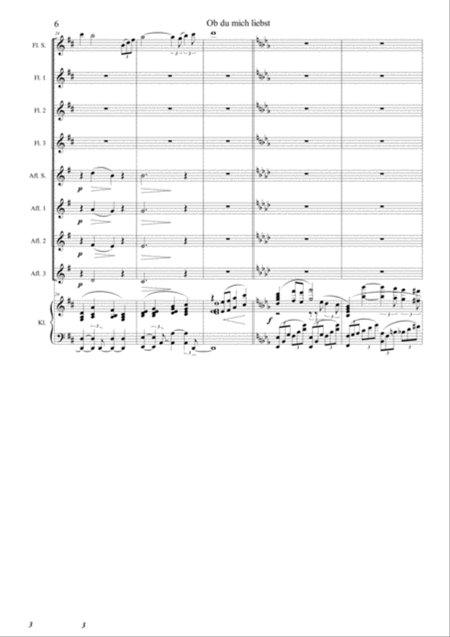 Ob du mich liebst Small Ensemble scores gallery preview page 6