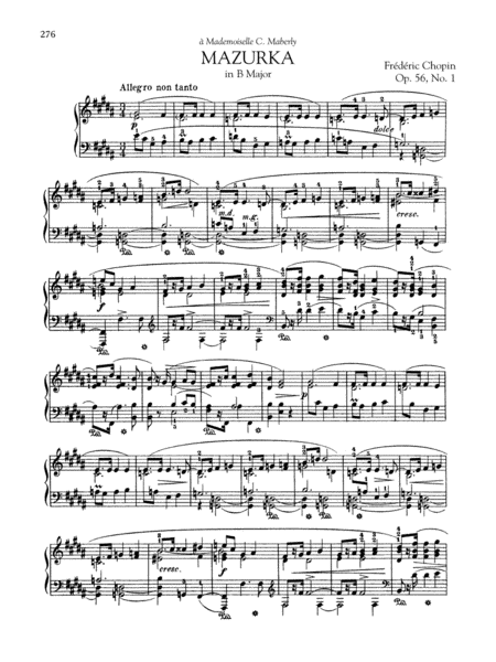 Mazurka in B Major, Op. 56, No. 1