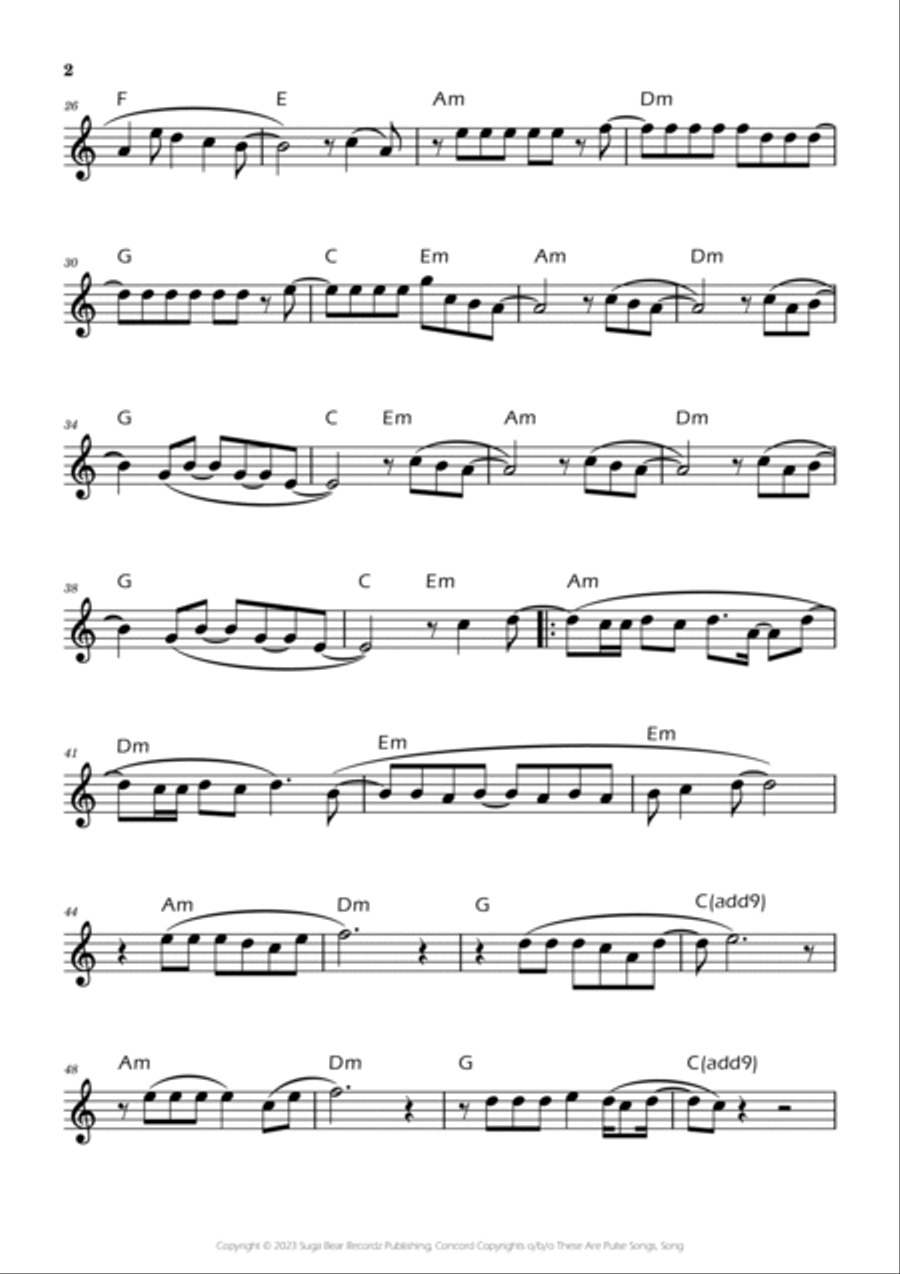 Flowers Violin Solo scores gallery preview page 2