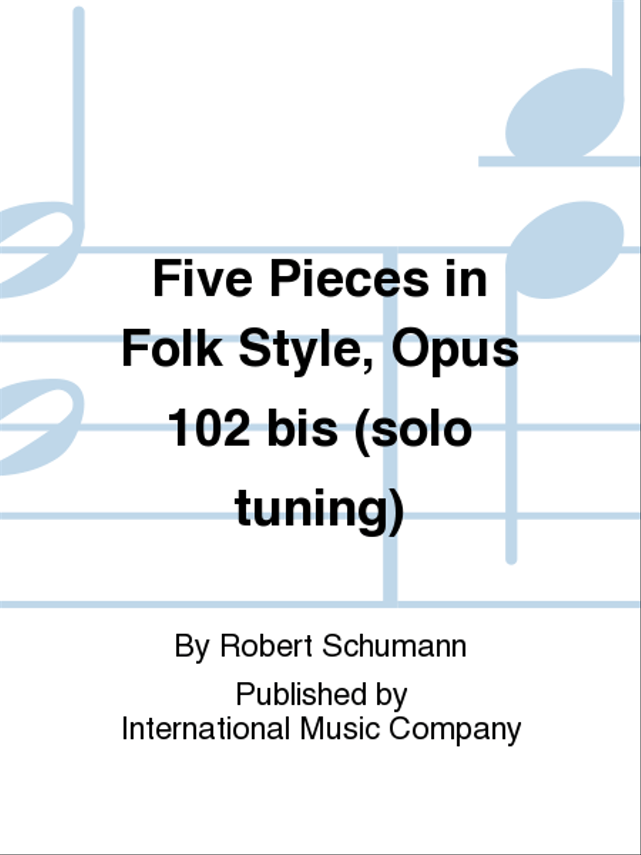 Five Pieces In Folk Style, Opus 102 Bis (Solo Tuning) Double Bass scores gallery preview page 1