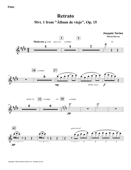 Retrato (Mvt. 1 from Álbum de viaje, Op.15) by Juaquín Turina (Double Reed Choir + Fl,Picc) image number null