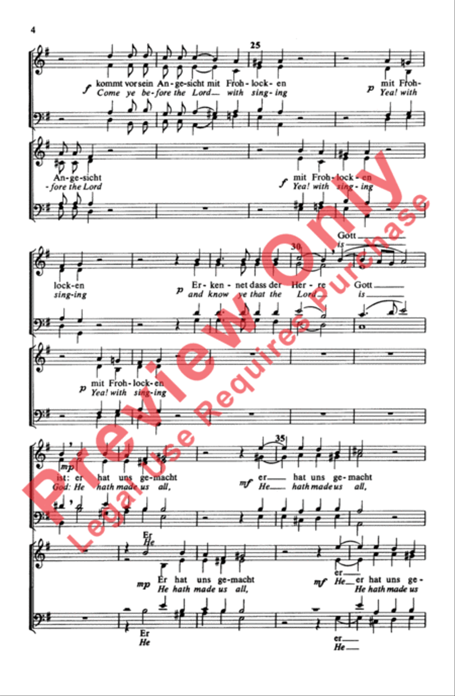 Psalm 100 4-Part scores gallery preview page 5