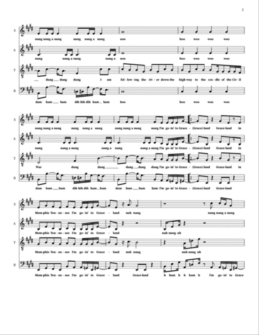 Graceland Graceland 4-Part scores gallery preview page 2