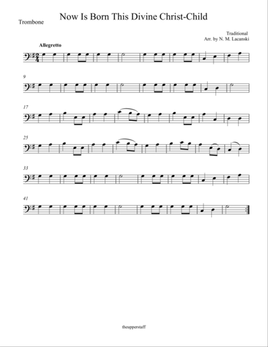 Now Is Born This Divine Christ-Child Brass Ensemble scores gallery preview page 4