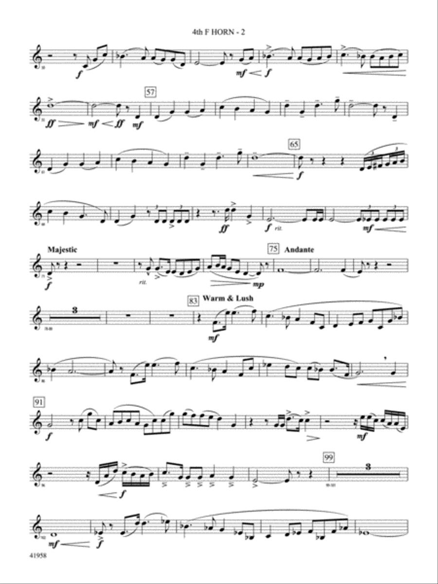 God's Country: 4th F Horn Concert Band scores gallery preview page 2