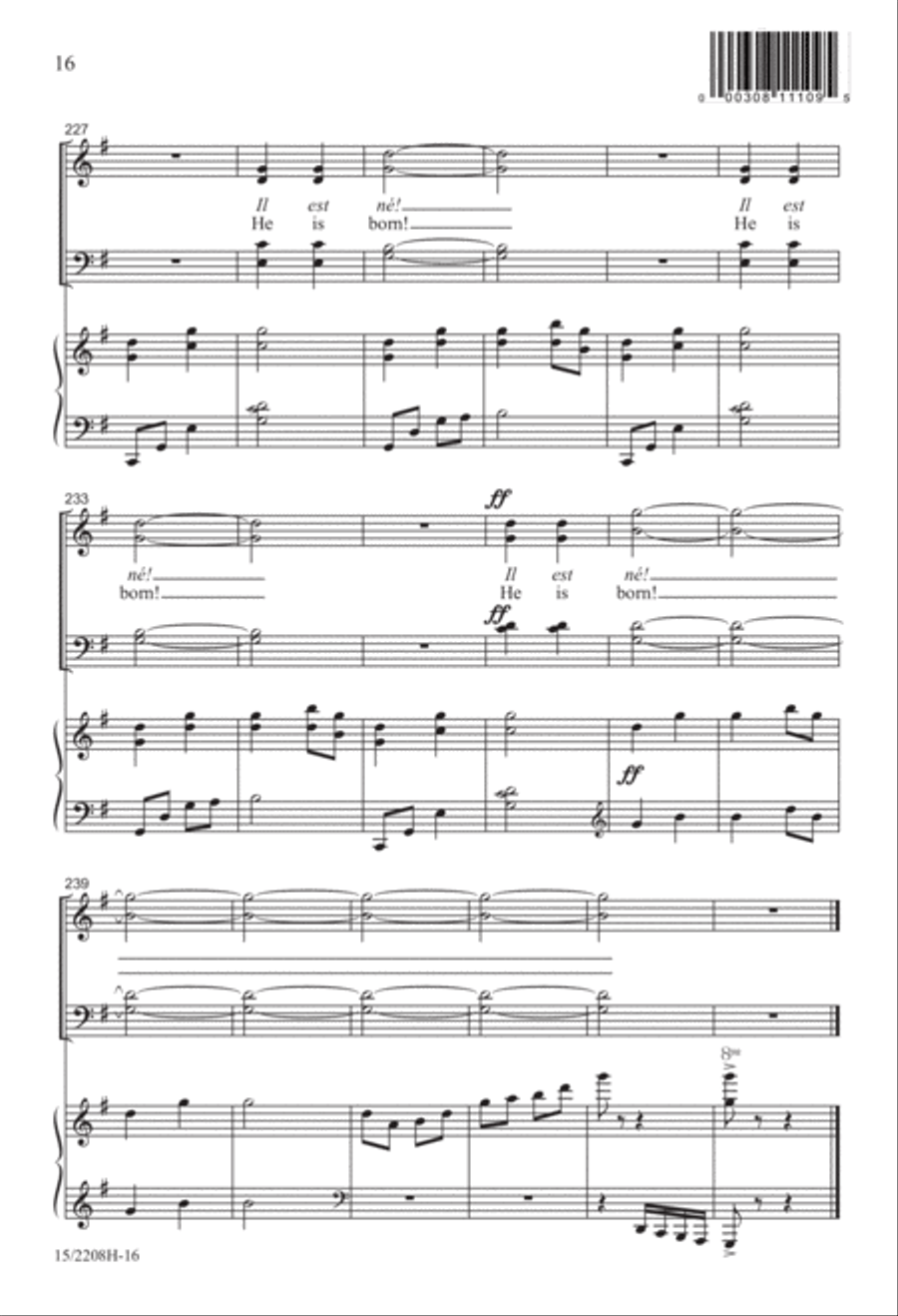 Il Est Né (He Is Born) 4-Part scores gallery preview page 16