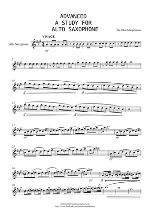 Alto Saxophone Advanced Study in A