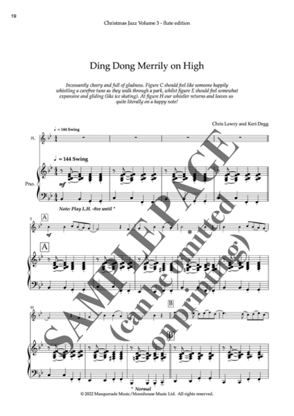 Christmas Jazz Volume 3 for flute & piano. Chris Lawry & Keri Degg image number null