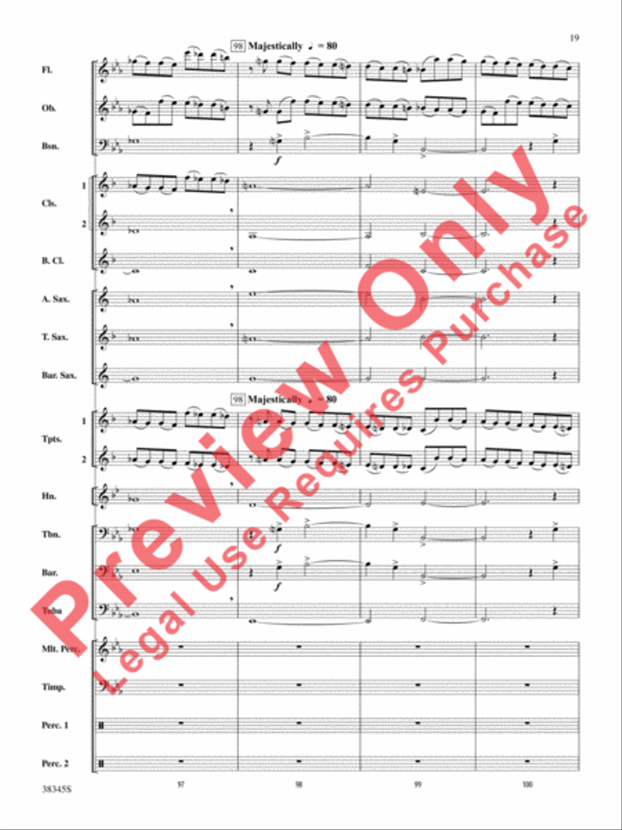 Grand Canyon Suite, Themes from Concert Band scores gallery preview page 20