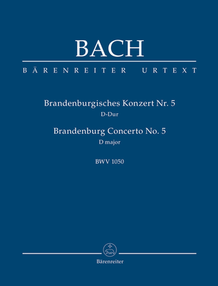 Book cover for Brandenburg Concerto, No. 5 D major, BWV 1050