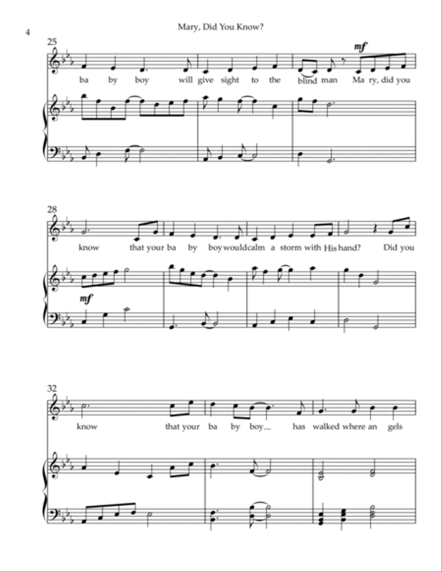 Mary, Did You Know? Harp scores gallery preview page 4