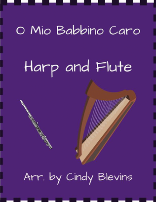 Book cover for O Mio Babbino Caro, for Harp and Flute