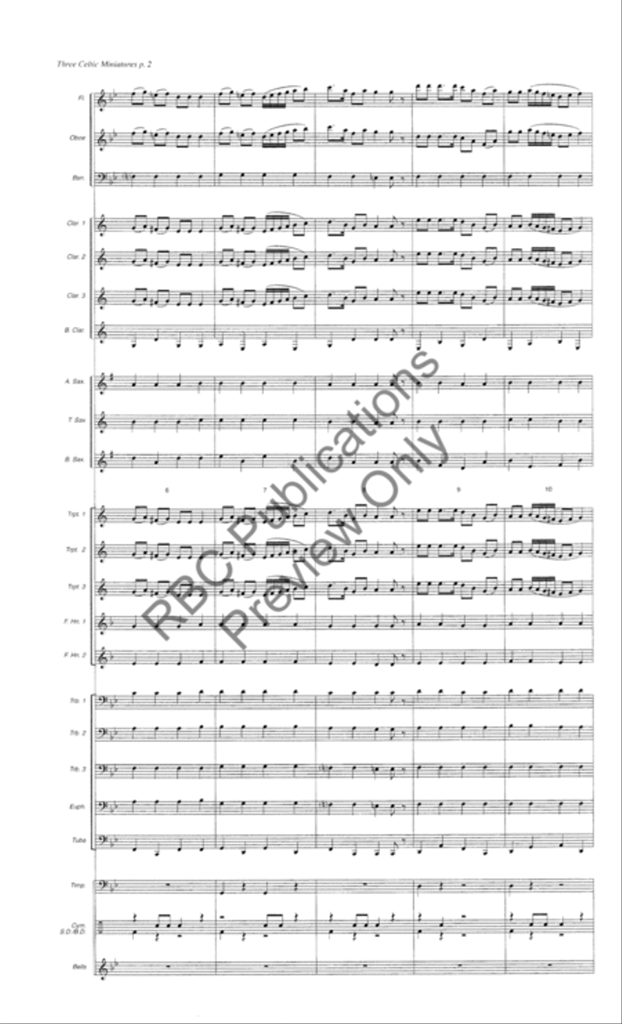 Three Celtic Miniatures (Score) Concert Band scores gallery preview page 5