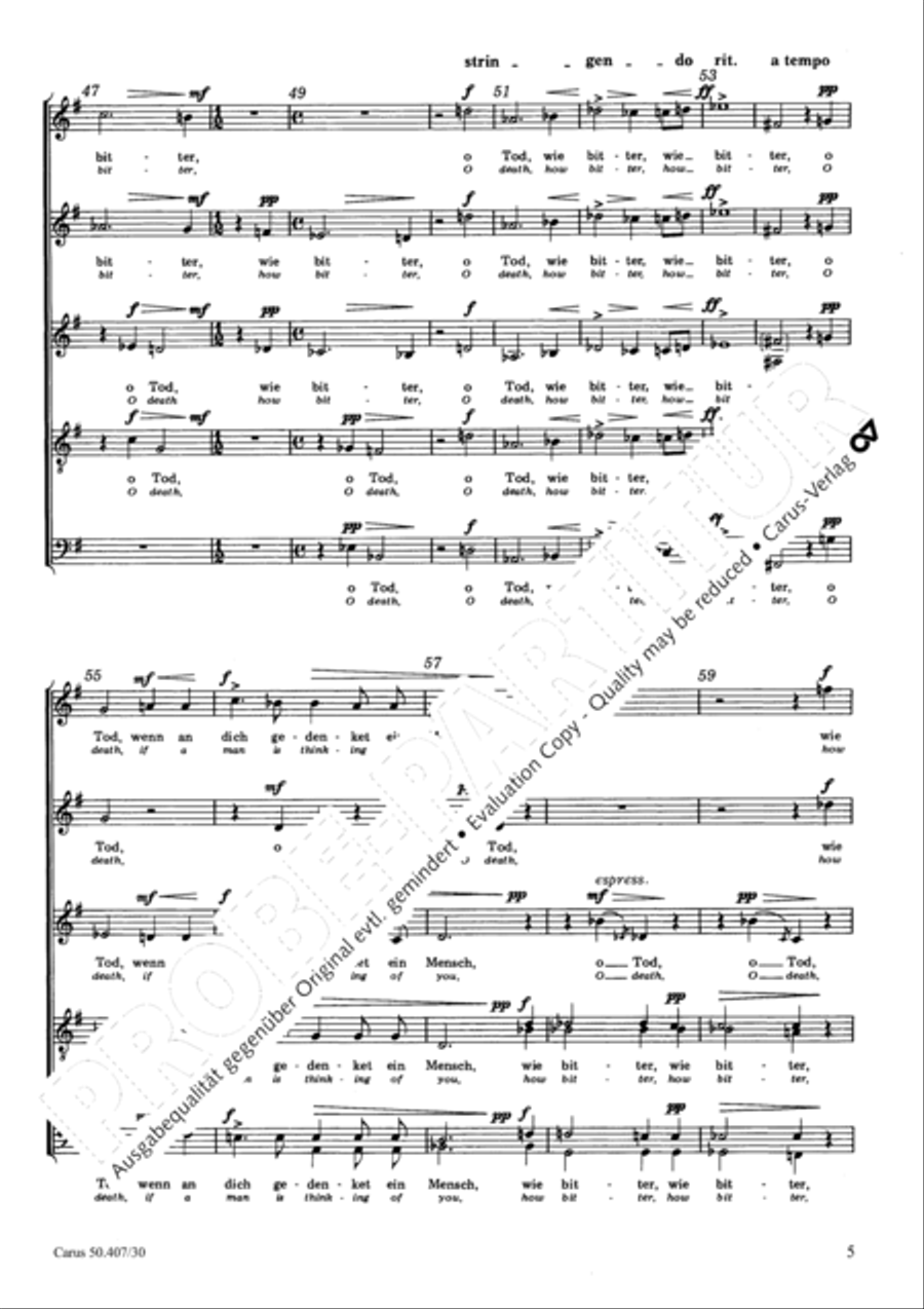 O death, how bitter are you SSAATB scores gallery preview page 6