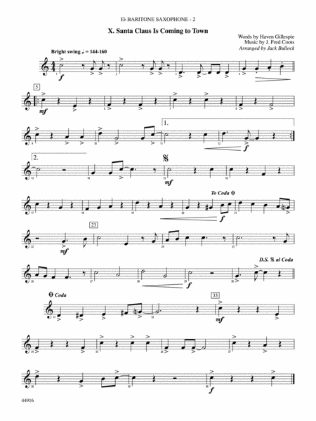 Happy Holidays---Vol. 3: E-flat Baritone Saxophone