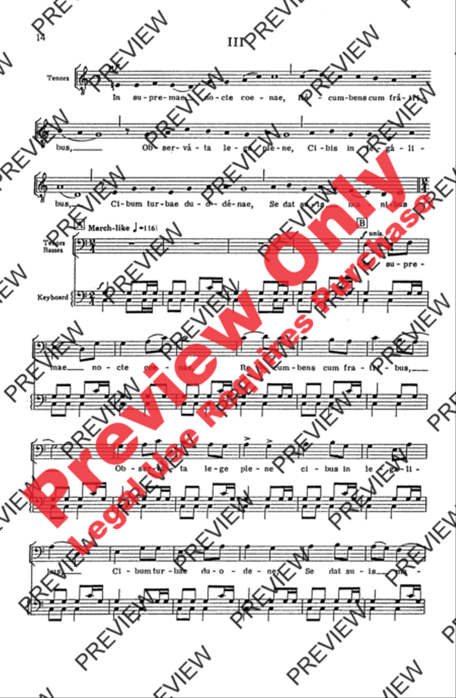 Pange Lingua Variations 4-Part scores gallery preview page 14
