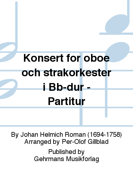 Konsert for oboe och strakorkester i Bb-dur - Partitur