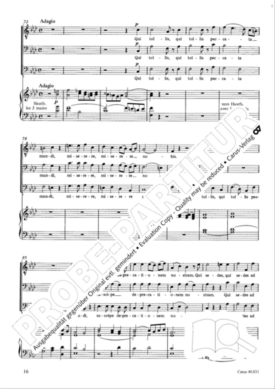 Messe breve no. 5 aux seminaires 3-Part scores gallery preview page 16