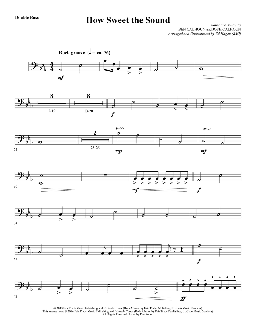 How Sweet the Sound - Double Bass