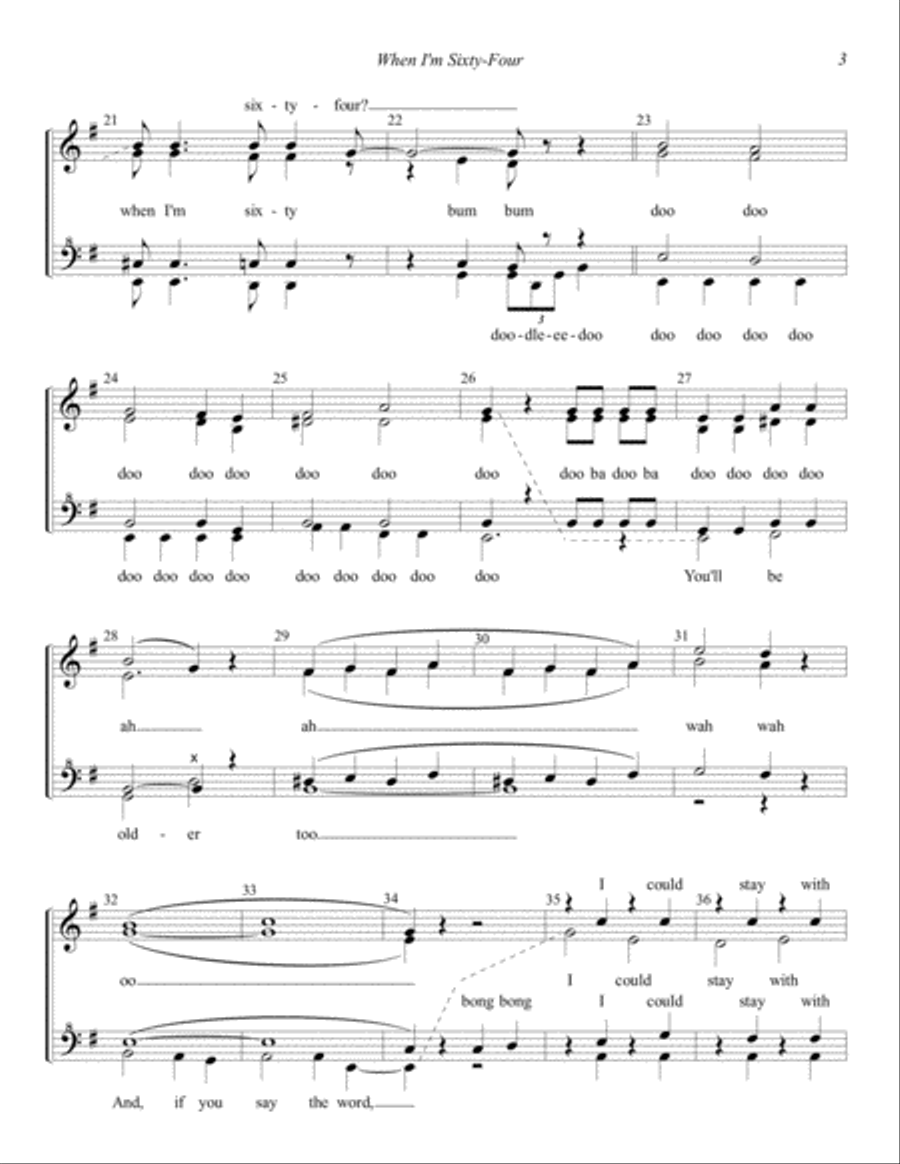 When I'm Sixty-four SSAA scores gallery preview page 3