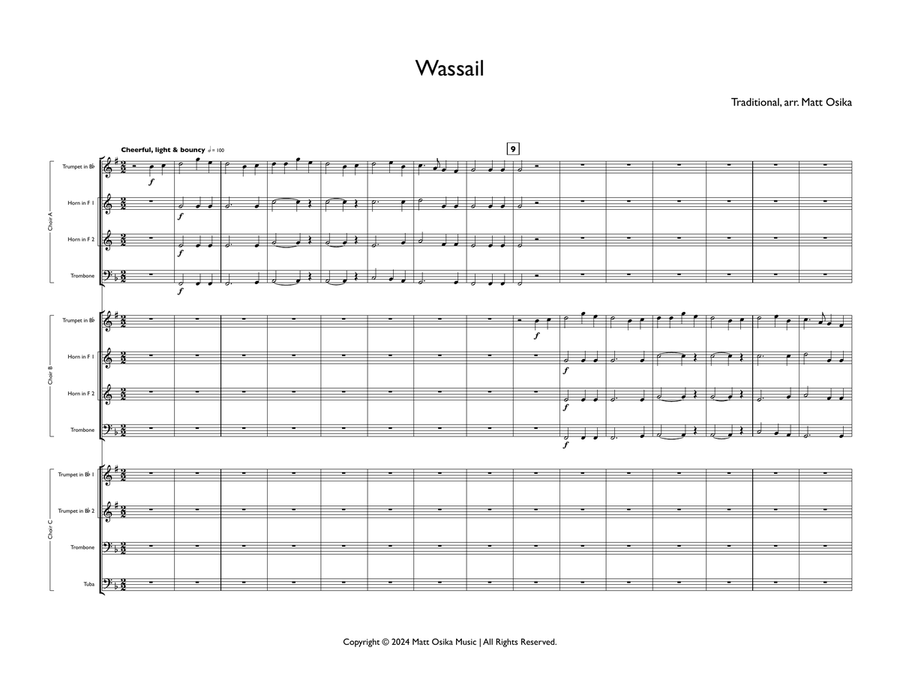 Wassail Brass Ensemble scores gallery preview page 1